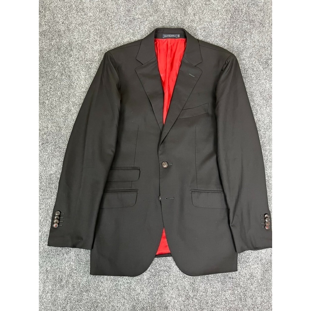 Suitsupply Vitale Barberis Canonico Blazer‎ Mens Super 150s Wool Black Size 48